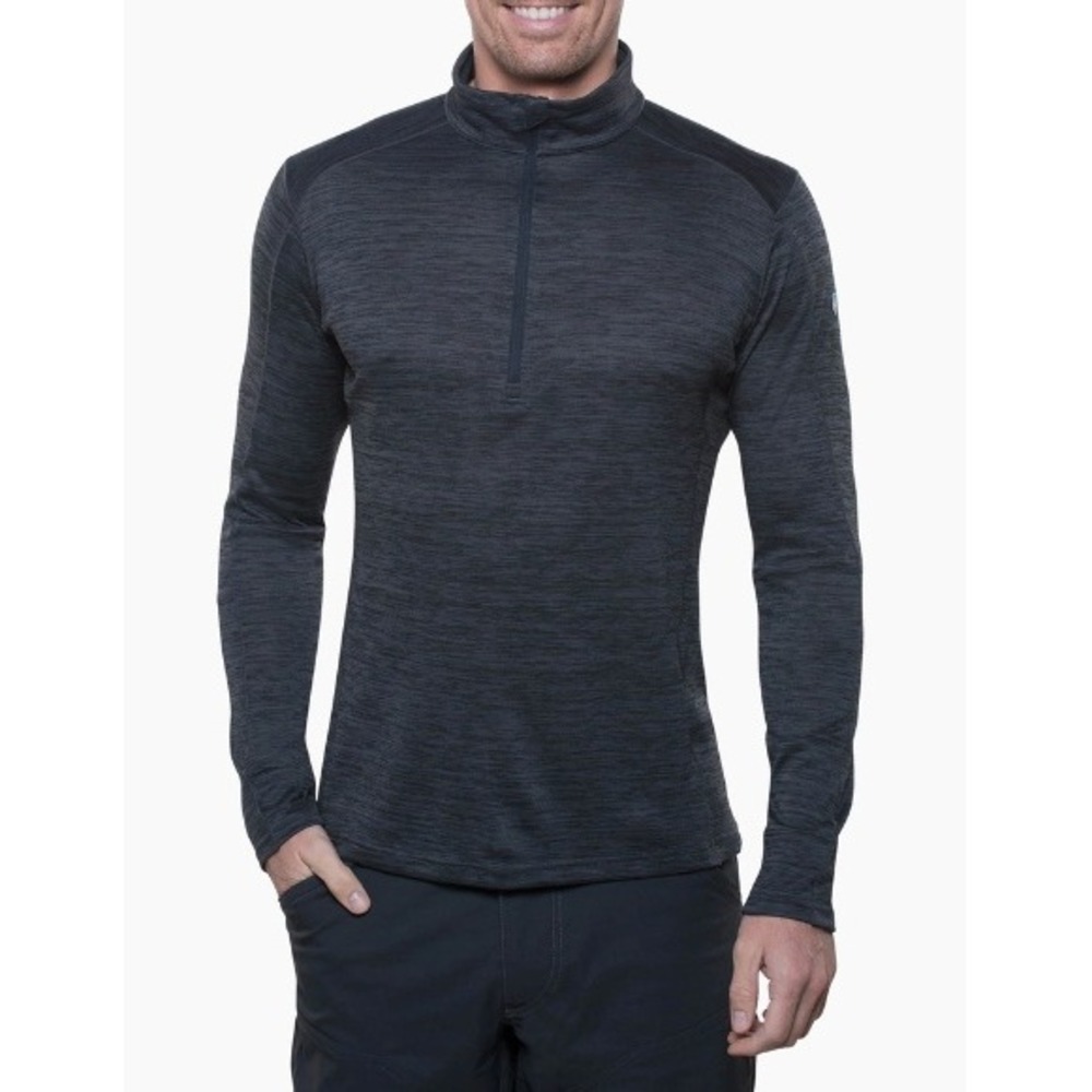 KUHL Alloy 1/4 Zip Long Sleeve Graphite Grey Men Size Large Athletic Activewear